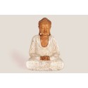 Buda branco meditando