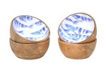Set 4 Tigelas esmalte peixe