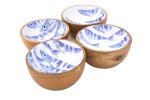 Set 4 Tigelas esmalte peixe
